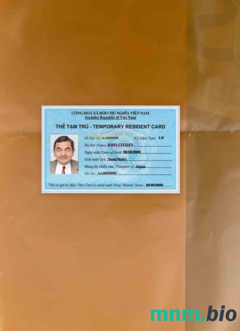 Vietnam residence card photo look, wygląd skanowania i fotorealistyczny wygląd, 2 w 1